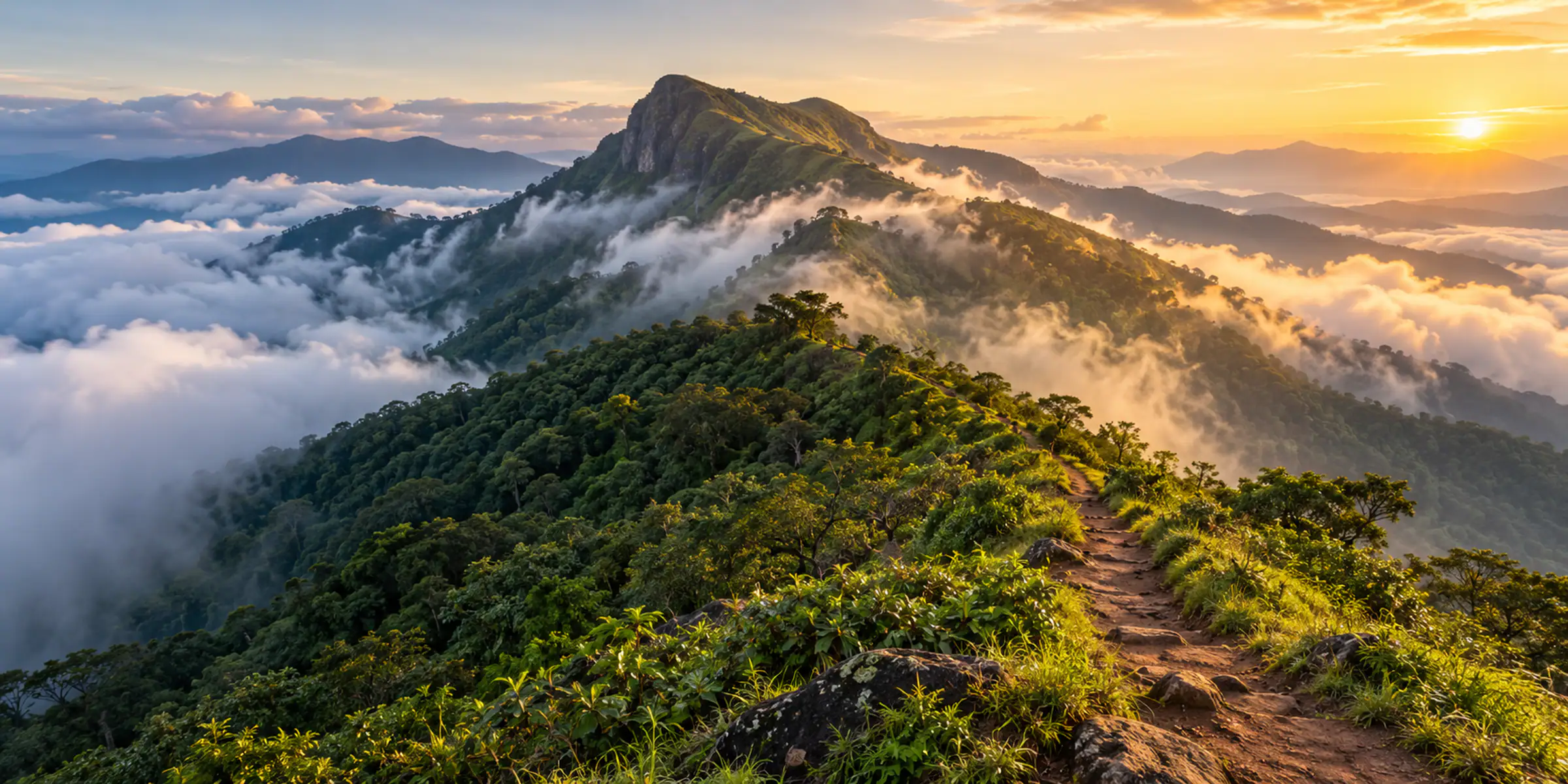 Landscape of Hosanagara taluk, Shivamogga district, Karnataka