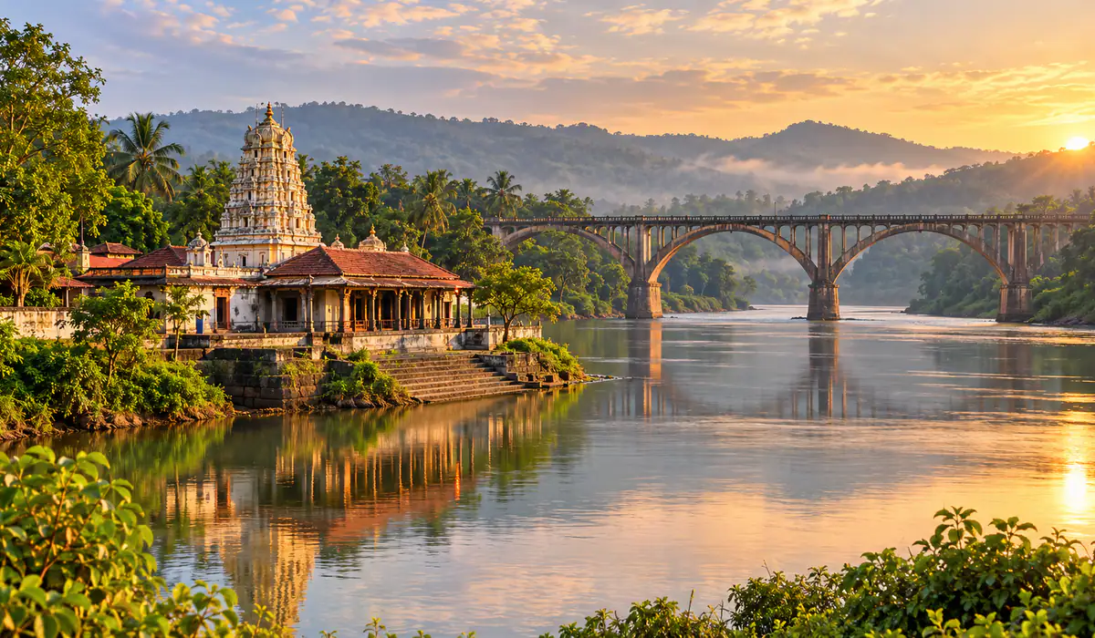 Rameshwara Temple & Tunga Bridge — temple in Thirthahalli taluk, Shivamogga district