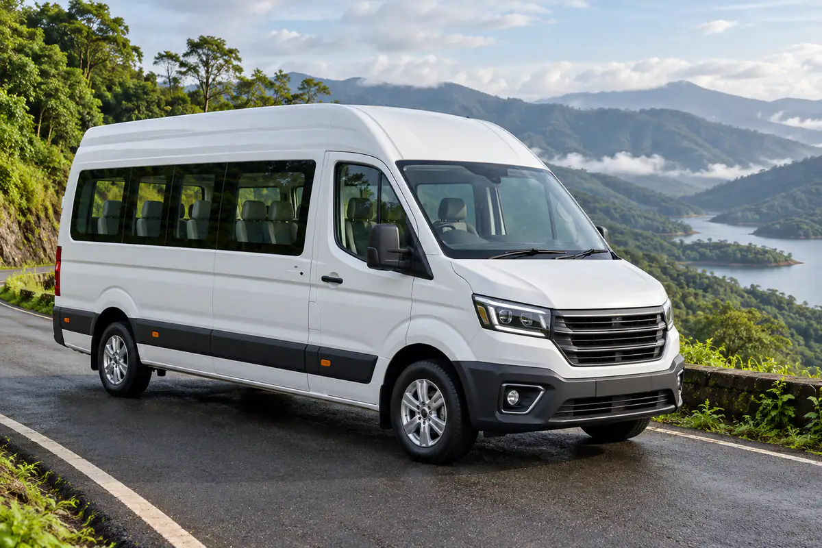 Force Urbania (13 + 1 seats) for rent with driver in Thirthahalli